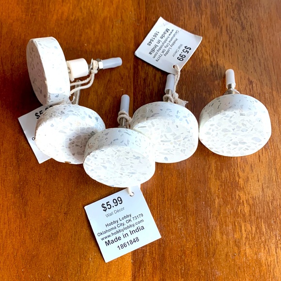 Hobby Lobby Other Hobby Lobby Knobs 5 Terrazzo White Concrete Style